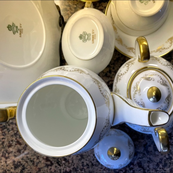 LouisXV “Breakfast For Two” service  by Aynsley, John. Fine bone china. England - Picture 8 of 17